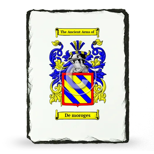 De moroges Coat of Arms Slate